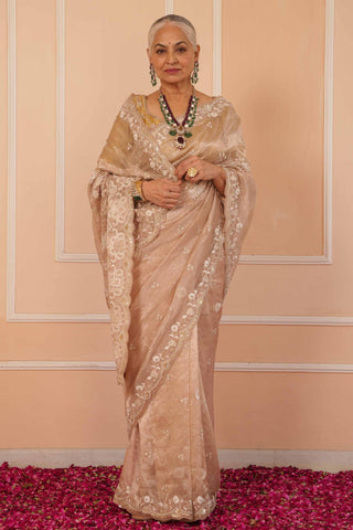 Beige dil se reva saree