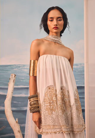 Ivory florentia checkered bardot and pants