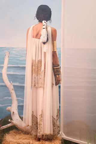 Ivory florentia checkered bardot and pants