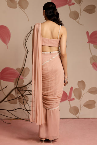 Pink heather under bloom concept saree