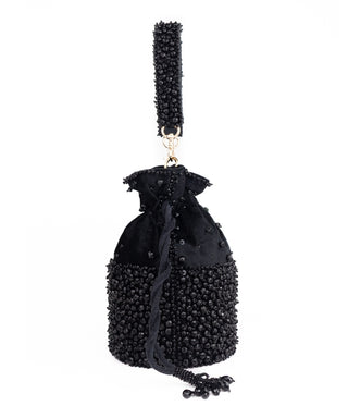 Bucket Bag Contemporary Wear Black Zaria Bag by House of Kosha
