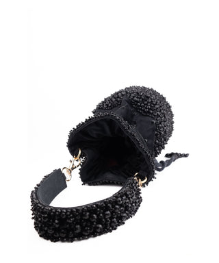 Bucket Bag Contemporary Wear Black Zaria Bag by House of Kosha