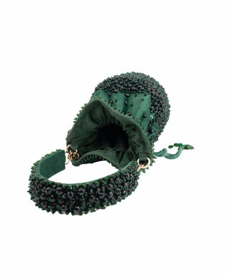 Bucket Bag Contemporary Wear Green Zaria Bag by House of Kosha