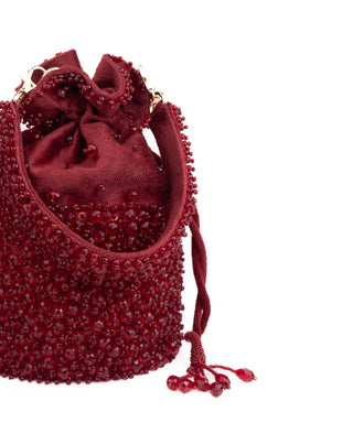 Bucket Bag Contemporary Wear Maroon Zaria Bag by House of Kosha