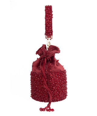 Bucket Bag Contemporary Wear Maroon Zaria Bag by House of Kosha
