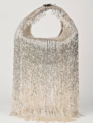 handcrafted handbag for Contemporary Wear – Bailey silver bag by House of Kosha