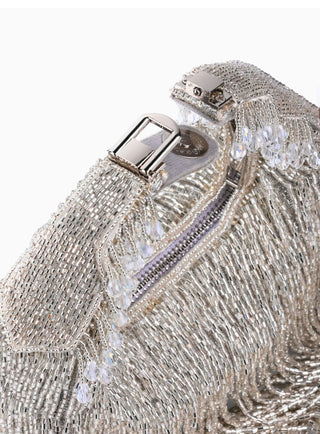 handcrafted handbag for Contemporary Wear – Bailey silver bag by House of Kosha