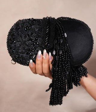 Capsule bag for Contemporary Wear - Black Azmat accessory by House of Kosha