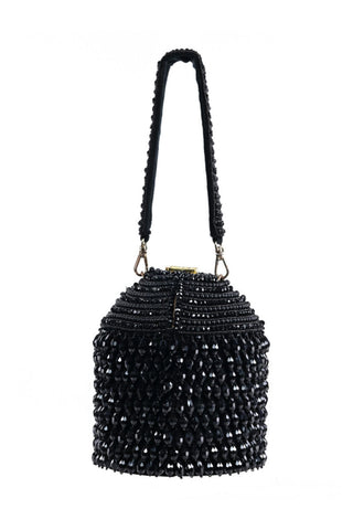 Bucket bag for women for Contemporary Wear – Diana black bucket bag by House of Kosha