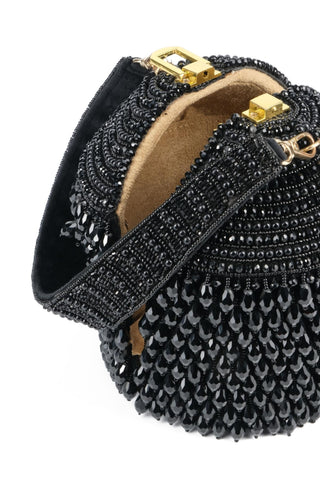 Bucket bag for women for Contemporary Wear – Diana black bucket bag by House of Kosha