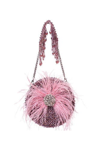 Clutch bag for women for Contemporary Wear - Purple Kiraz embellished clutch by House of Kosha