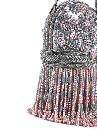 Capsule bag for women for Contemporary Wear – Azmat grey capsule bag by House of Kosha