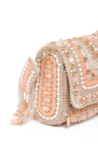 Clutch bag for women for Indian Wedding – Noor pastel ivory clutch by House of Kosha