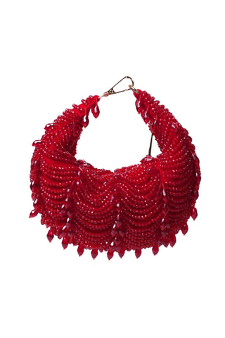 Hobo bag for women for Indian Wedding - Red Liona embellished bag by House of Kosha