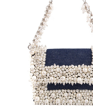 Mini Bag Contemporary Wear Blue Elana Bag by House of Kosha