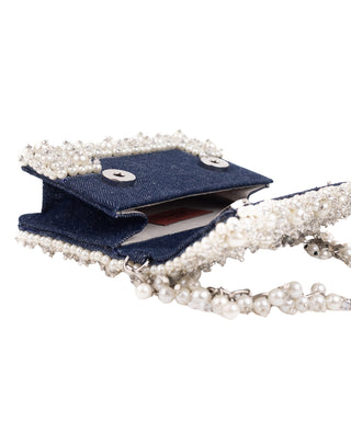 Mini Bag Contemporary Wear Blue Elana Bag by House of Kosha