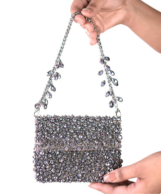 Mini Bag Contemporary Wear Gray Kiyara Bag by House of Kosha