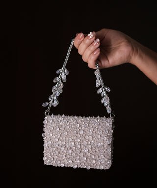 Mini Bag Contemporary Wear Silver Kiyara Bag by House of Kosha