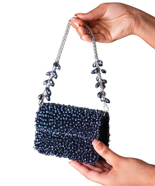 Mini Bag Contemporary Wear Blue Kiyara Bag by House of Kosha