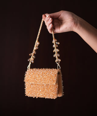 Mini Bag Contemporary Wear Gold Kiyara Bag by House of Kosha