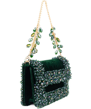 Mini Bag Contemporary Wear Green Elana Bag by House of Kosha