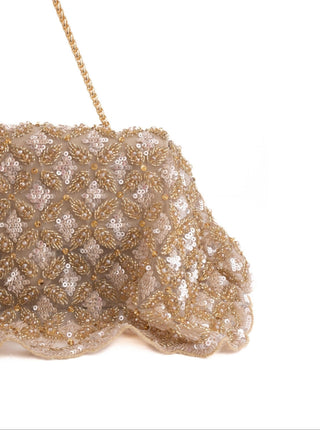 Clutch Bag Contemporary Wear Gold Grace Clutch by House of Kosha