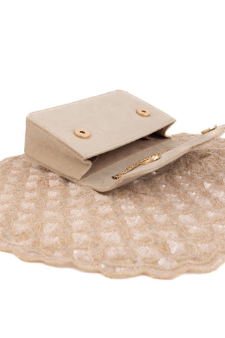 Clutch Bag Contemporary Wear Gold Grace Clutch by House of Kosha