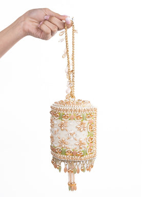 Mini Cylinder Bag Contemporary Wear Bella Multicolor Bag by House of Kosha