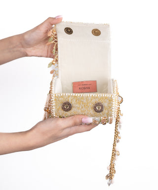 Mini Cylinder Bag Contemporary Wear Bella Multicolor Bag by House of Kosha