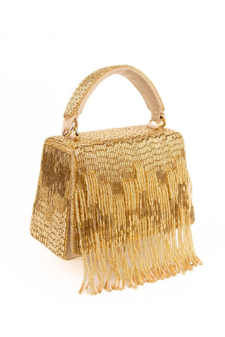 Box Bag Contemporary Wear Gold Bushra Bag by House of Kosha
