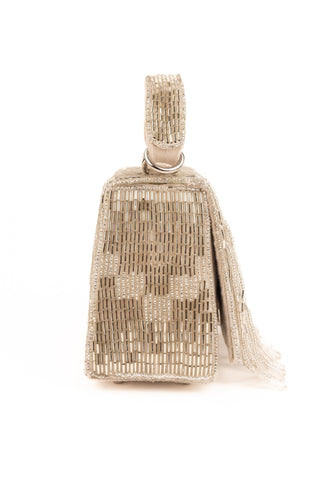 Box Bag Contemporary Wear Silver Bushra Bag by House of Kosha