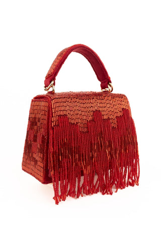 Box Bag Contemporary Wear Red Bushra Bag by House of Kosha