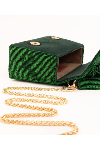 Box Bag Contemporary Wear Green Bushra Bag by House of Kosha