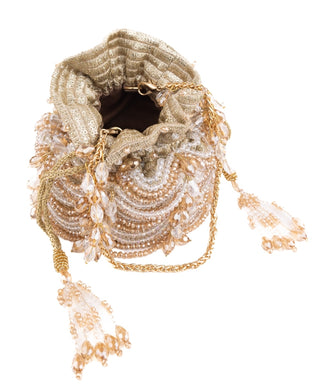 Bucket Bag Contemporary Wear Silver Gulzar Bag by House of Kosha