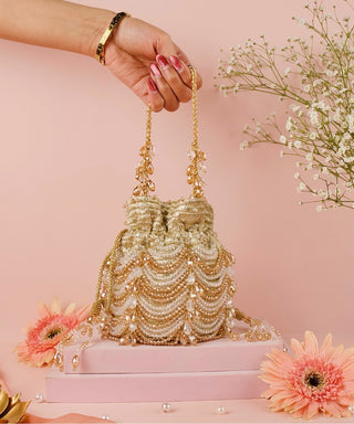 Bucket Bag Contemporary Wear Silver Gulzar Bag by House of Kosha