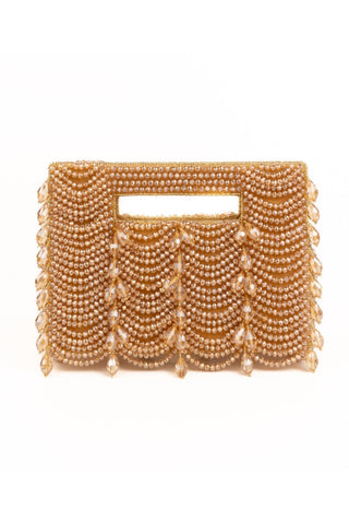 Clutch Bag Contemporary Wear Gold Amyra Clutch by House of Kosha