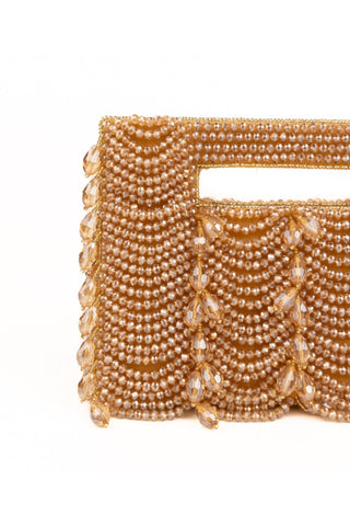 Clutch Bag Contemporary Wear Gold Amyra Clutch by House of Kosha