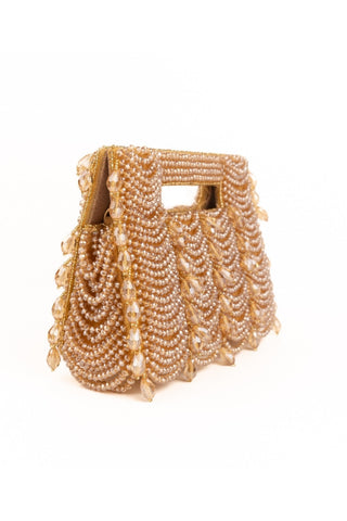 Clutch Bag Contemporary Wear Gold Amyra Clutch by House of Kosha