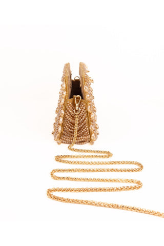 Clutch Bag Contemporary Wear Gold Amyra Clutch by House of Kosha
