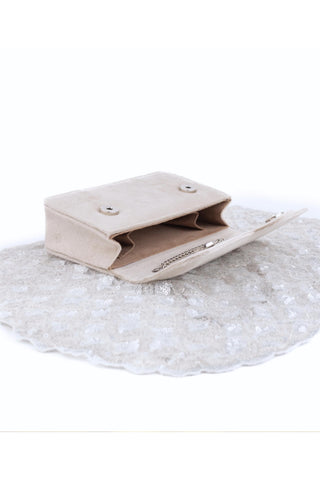 Clutch Bag Contemporary Wear Silver Grace Clutch by House of Kosha