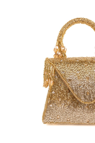 Box Bag Contemporary Wear Gold Mabel Bag by House of Kosha