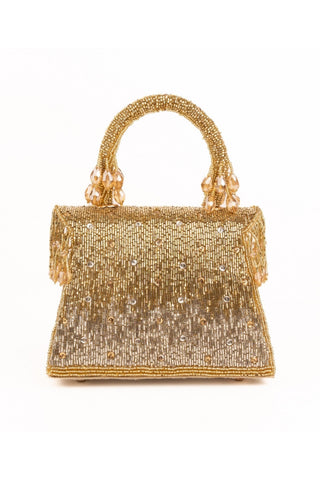 Box Bag Contemporary Wear Gold Mabel Bag by House of Kosha