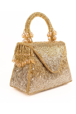 Box Bag Contemporary Wear Gold Mabel Bag by House of Kosha