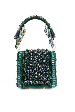Clutch Bag Contemporary Wear Green Josy Bag by House of Kosha