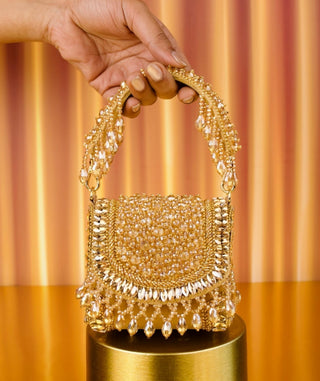 Clutch Bag Contemporary Wear Gold Josy Bag by House of Kosha