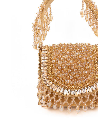 Clutch Bag Contemporary Wear Gold Josy Bag by House of Kosha