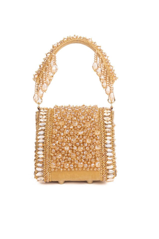 Clutch Bag Contemporary Wear Gold Josy Bag by House of Kosha