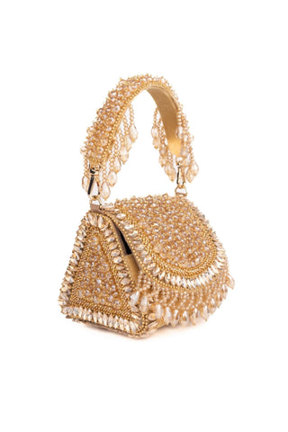 Clutch Bag Contemporary Wear Gold Josy Bag by House of Kosha