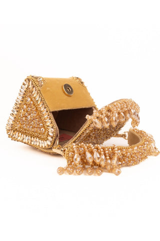 Clutch Bag Contemporary Wear Gold Josy Bag by House of Kosha