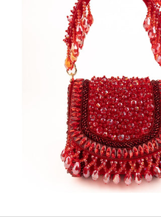 Clutch Bag Contemporary Wear Red Josy Bag by House of Kosha